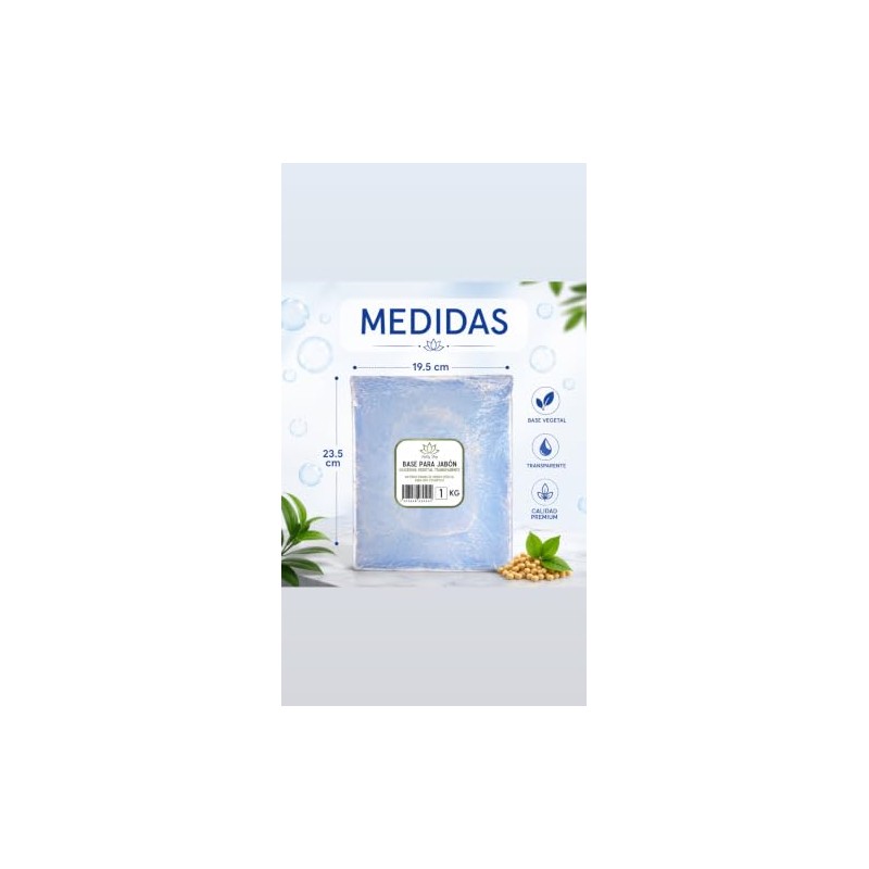 Material Glicerina Vegetal Hacer Jabón Transparente 1kg
