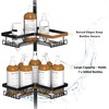KEGII Black Shower Caddy Tension Pole with 2 Towel Bars,