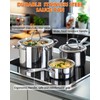 Cooks Standard Stainless Steel Saucepan with Lid, Multi-Ply Clad Sauce