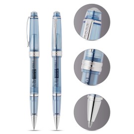 Cross Bailey Light Translucent Ballpoint Pen Refill 8562-1 Black, Line Width M - Medium, Indelible, Cap Model, Premium Gift Packaging, Translucent Navy Blue/Chrome