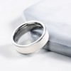 Homxi Men's Rings Gothic Rings Round with Enamel 7 mm