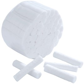 200 Pieces 1.5 Inch Dental Gauze Cotton Rolls for Mouth, Cottons Pads for Dentists, Rolled Cotton Balls, High Absorbent Cotton for Mouth Gauze and Nosebleeds for Kids and Adults