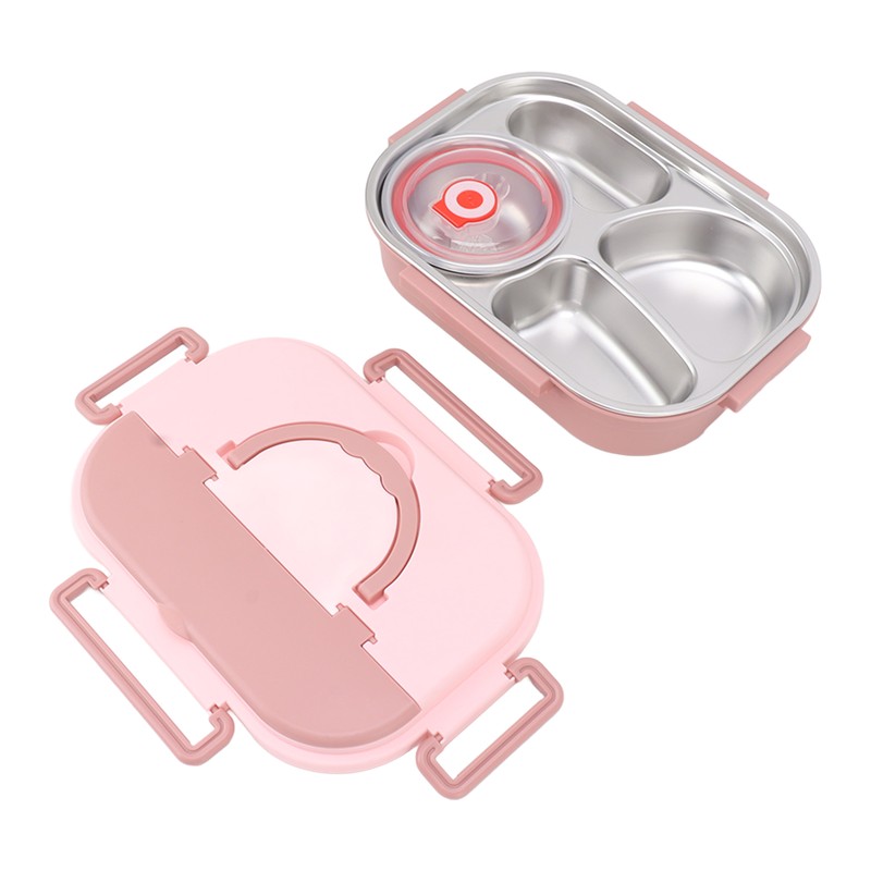 Stainless Steel Insulated Lunch Box 4 Grid Corrosion Prevention Rustproof