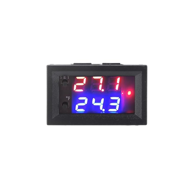 12V DC Digital Freezer Thermostat, Digital Display Microcomputer Temperature Controller