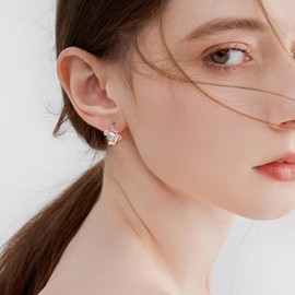 Animal Earrings Women Girls Children 925 Sterling Silver Rabbit / Koala / Panda Hoop Earrings Cute Animal Earrings Jewellery Gift, Sterling Silver, No Gemstone