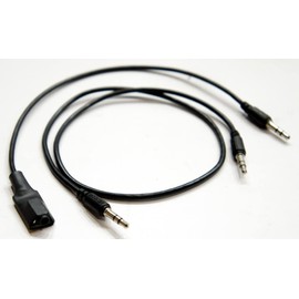 KICKER 3.5mm Headphone Jack Extension Cable & Dash Mount Female AUX Port