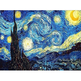 Aeadar Diamond Painting Kit - Van Gogh's Starry Night, DIY Full Round Drill Diamond Art Kit for Adults, Stunning Home Decor and Gift Option, 12x16 Inches