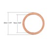 X AUTOHAUX Copper Disc Flat Seal Ring Spacing for Car