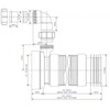 McAlpine WC-F23RV 4" Flexible WC Connector, Medium Length, with 1-1/4"