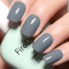 Firedeep Gray Gel Nail Polish, 0.54 Fl Oz Large Bottle UV LED Soak Off Grey Gel Polish for Autumn and Winter 1Pcs