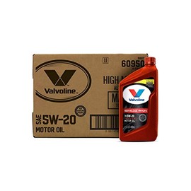 Valvoline High Mileage with MaxLife Technology SAE 5W-20 Synthetic Blend Motor Oil 1 QT, Case of 6 (Packaging May Vary)