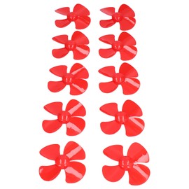 LiebeWH 10 Uds. Hélice de 4 Aspas de 40mm Reemplazo de Hélice de Plástico de Viento Fuerte para Modelo de Coche de Juguete DIY (Rojo)