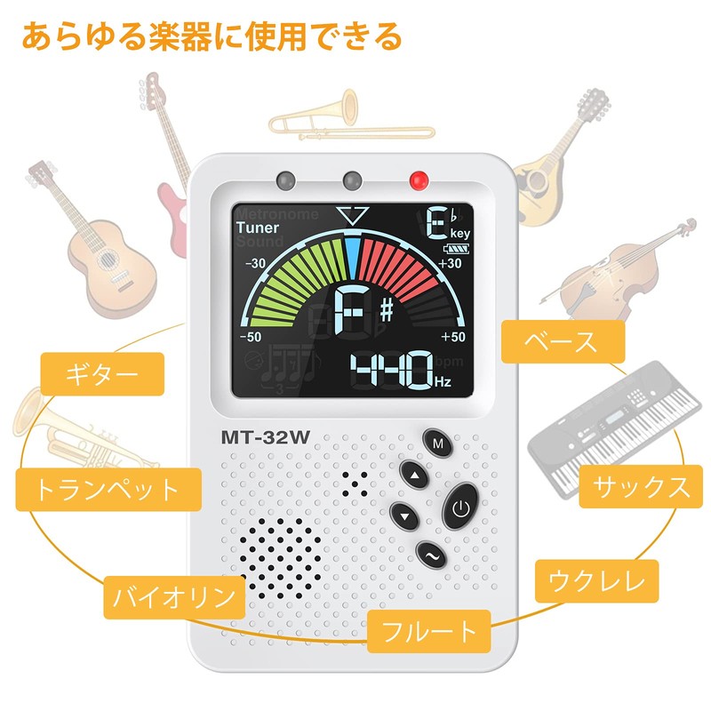 LEKATO Tuner with Metronome Mode, 3 in 1 Digital Guitar