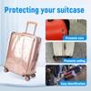 Abizarch 3Pcs Luggage Covers Waterproof PVC Suitcase Cover Dustproof Clear