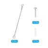 PATIKIL 6 Pack Stainless Steel Lanyard Cable with Eyelets 0.08"