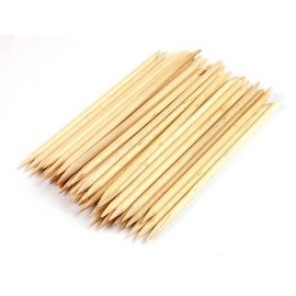 JOVANA 150pcs Nail Art Orange Wood Sticks Cuticle Pusher Remover Manicure Pedicure Tool 120mm