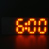 Digital Alarm Clock 3 Levels Brightness Orange Number Desktop LED