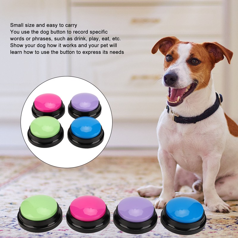4pcs Record Talking Button Multifunctional 30S Dog Communication Buttons for