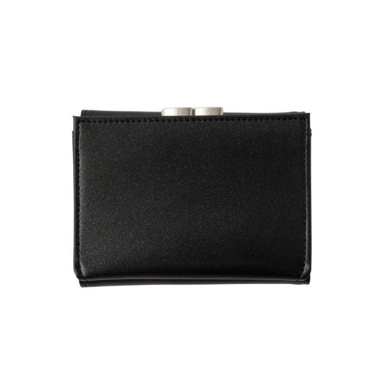 X-Girl LOGO PLATE MINI WALLET Trifold Wallet, black, One size