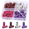 Mesee 60pcs Nail Sanding Tips 80#120#180#240# Coarse Medium Fine Sleeve