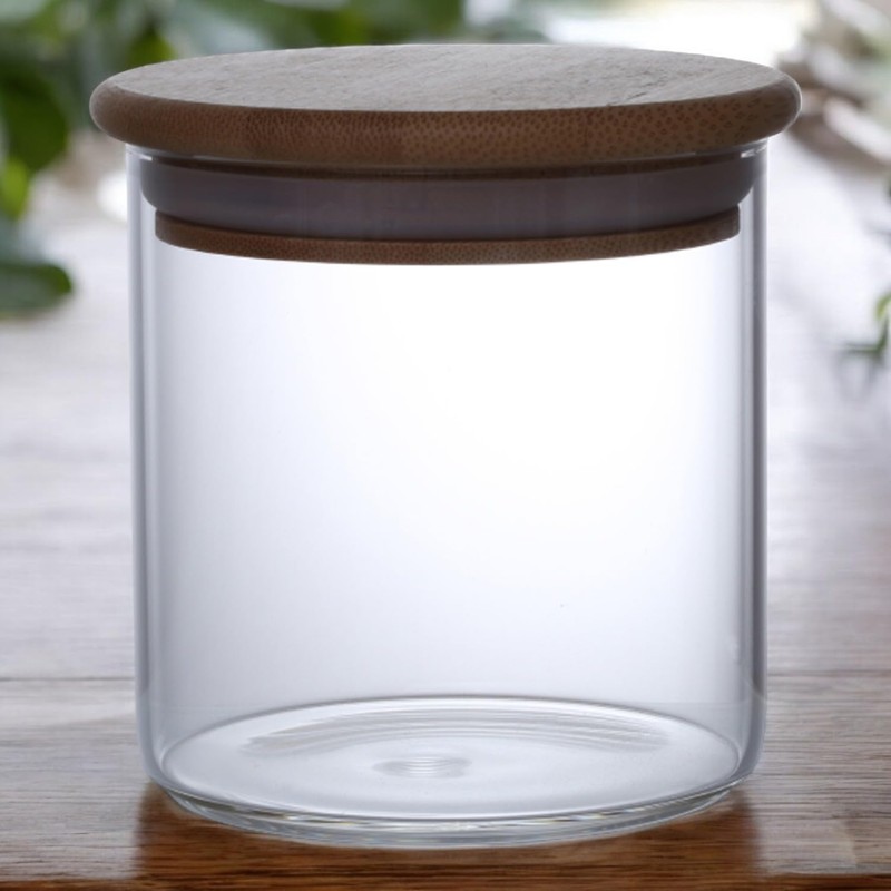 J-kitchens レトロ 漬け物 瓶/耐熱容器 ガラス 製 キャニスター 9.5cm x 9.5cm