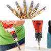 Fongmore 6-Piece Hex Shank 1/4 Titanium Coated Drill and Tap