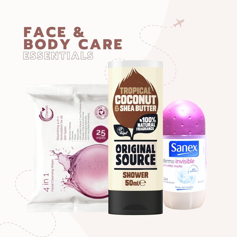 Travel Size Toiletries Essentials Women Mini Set Miniature for Vacation,