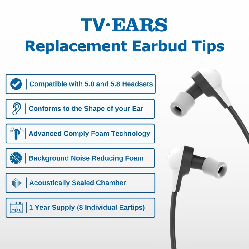 TV · EARS Genuine Replacement Earbud Tips for Original 4