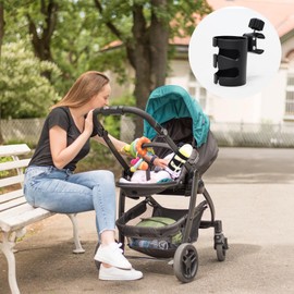 Drink Holder for Pushchairs, Universal Drink Holder for Bicycle, Bottle Holder, Water Cup Holder for Trolleys, Mountain Bikes, Wheelchair, Bicycle, Coffee Holder, Pushchair Cup Holder