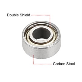 uxcell 683ZZ Ball Bearing 3mm x 7mm x 3mm Double Shielded Deep Groove Bearings, Carbon Steel 20pcs