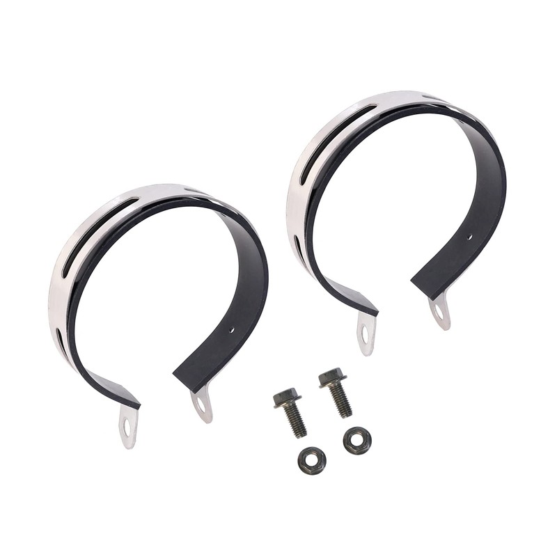 Minho 2 Piece Universal Motorcycle Exhaust Bracket Clip Hardware Bracket