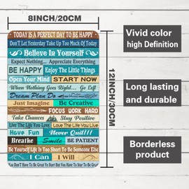 Super durable Today Is A Perfect Day to Be Happy Tin Sign Motivational Positive Quotes Rustic Wall Sign Decor for Home Office Bathroom Bedroom Kitchen Sign 12x8 Inches