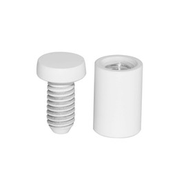 malleable,Sign Standoff 1/2" x 3/4",White Aluminum, for Acrylic,Glass,PVC,Glass Panel,Wood,Pack of 4