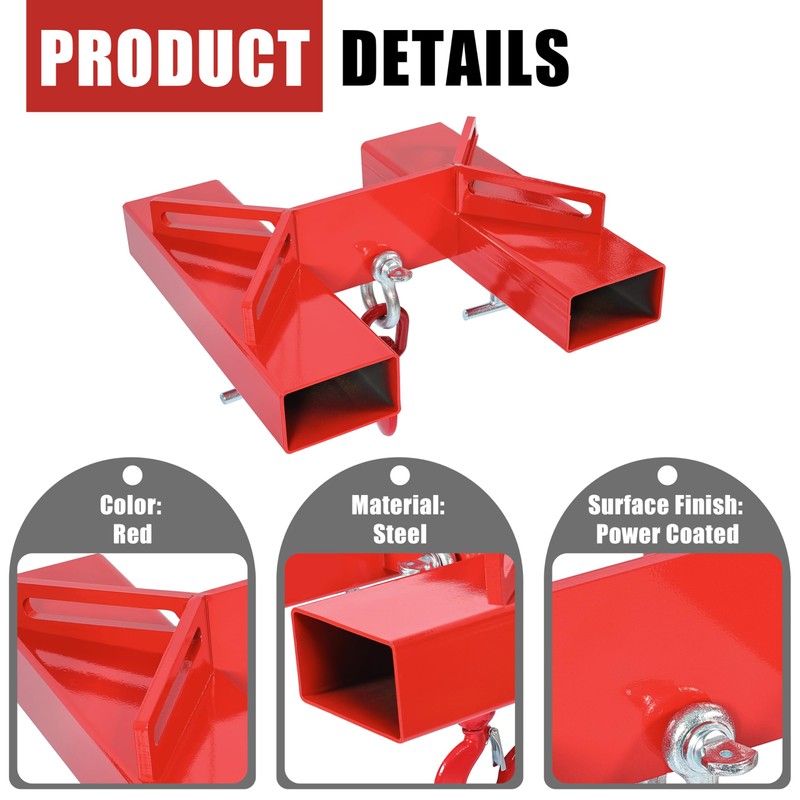 KUAFU Universal Forklift Lifting Hook 6600 LBS Capacity Forklift Lifting
