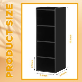 MotiMind Acrylic Pen Organizer Storage Vertical Marker Organizer Acrylic Pen Display Holder for Office Desk Desktop Stationery Pencil Storage (Black,3.4 x 4 x 10.2 Inch)