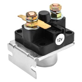 BOROCO Relay Solenoid Starter, 12V Starter Solenoid Switch, Black, Automatic, Normally Open