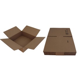 (10) Kraft Brown Multi-Depth Record Shipping Boxes - Holds 4 to 30 12" Records #12BC04VD