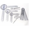 Set of 6 Piece Spinal Finger Goniometer Protractor Ruler 360