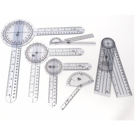 Set of 6 Piece Spinal Finger Goniometer Protractor Ruler 360 Degree 12 inch 8 inch 6 inch (A2Z)