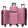 FLAGLY 4-Piece Luggage Set, 12'' 20" 24" 28" Hard Shell