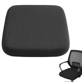 OddMart Universal Stretch Office Chair Cover, Spandex Computer Gaming Rotating Chair Slipcover Cover Elastic Dining Seat Cushion Covers Protectors Washable Removable Seat Protector (Black)