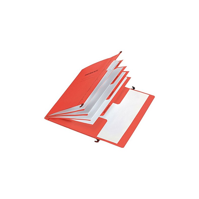 Pagna Personal File Hanging File for DIN A4 5-Piece Red