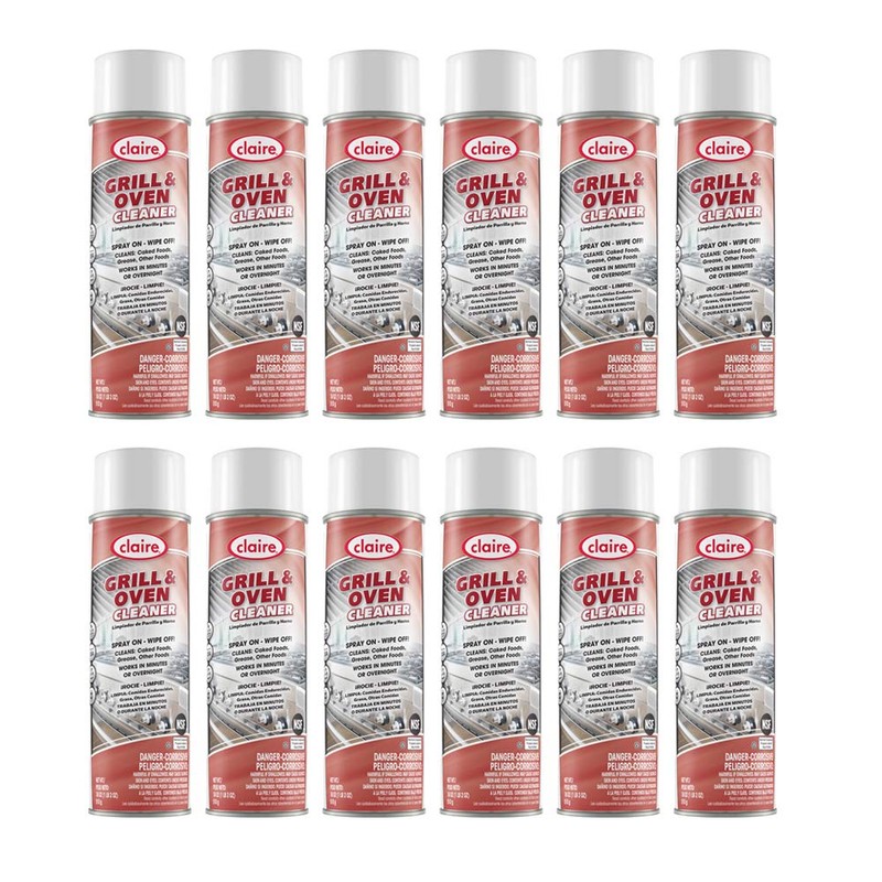 Claire Oven Cleaner, Grill, 12 Count