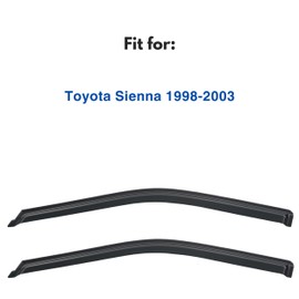 IG Window Visor for Toyota Sienna 1998-2003, Rain Guard Tape-On Extra Durable Wind Sun Side Vent Window Deflector, 1998 1999 2000 2001 2002 2003