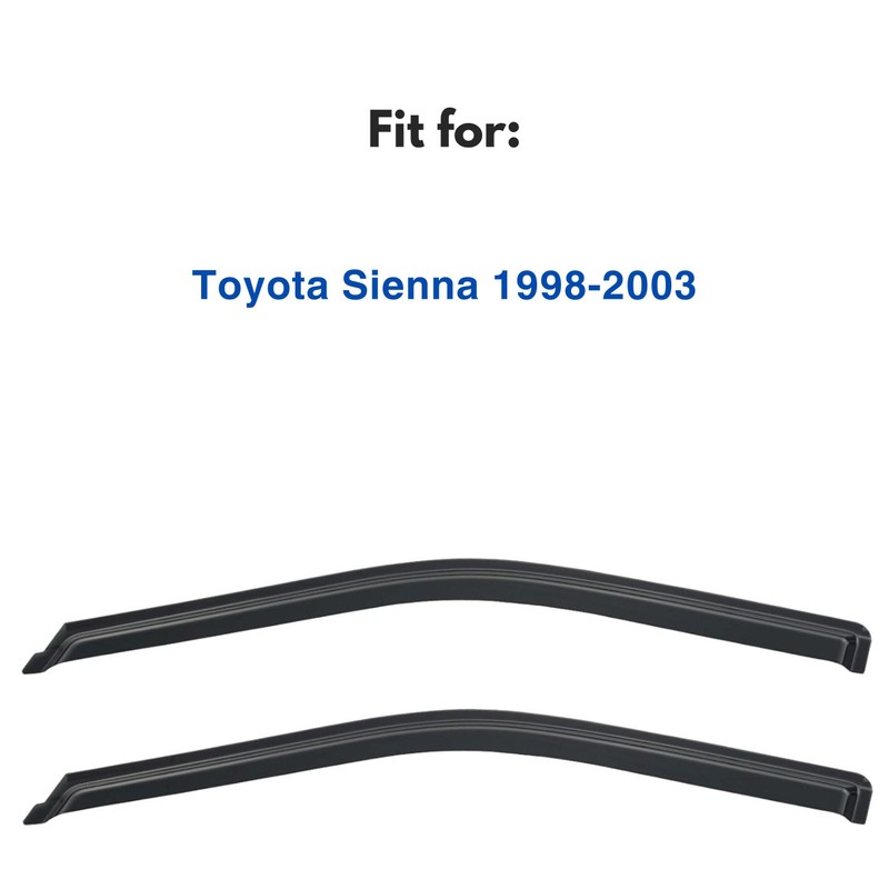 IG Window Visor for Toyota Sienna 1998-2003, Rain Guard Tape-On
