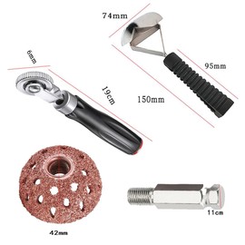 Tire Patch Roller Tool, 3 pcs Tire Repair Tools, Tire Liner Scraper, Compaction Wheel, 42mm Tire Buffing Wheel Tungsten,Tire Patch Repair Tool Kit, for Car Truck Motorcycle Bicycle