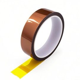 Misuyue 25 mm Kapton Tape, Antistatic Heat Resistant Tape up to 300°C, 33 m / 108 ft Polyimide Insulation Tape for 3D Printer Soldering, Sublimation, Electronic Circuit Boards (Brown)