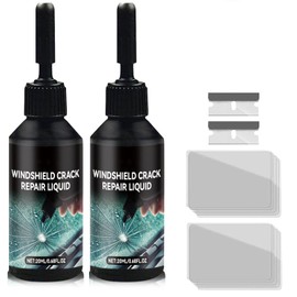 Traboto Steinschlag Reparaturset Windschutzscheibe, 2 Stück Chipped Windshield Repair Kit 20ML, Glas Cracks Reparatur Set, Zur Reparatur Löchern und Rissen