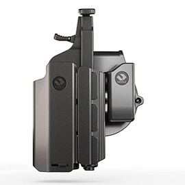 Orpaz SD9VE Light Bearing Holster Compatible with S&W SD9VE Holster with Light/Laser/Sight/Optics (Large Pistol Lights, Paddle & SD9VE Magazine Holder)