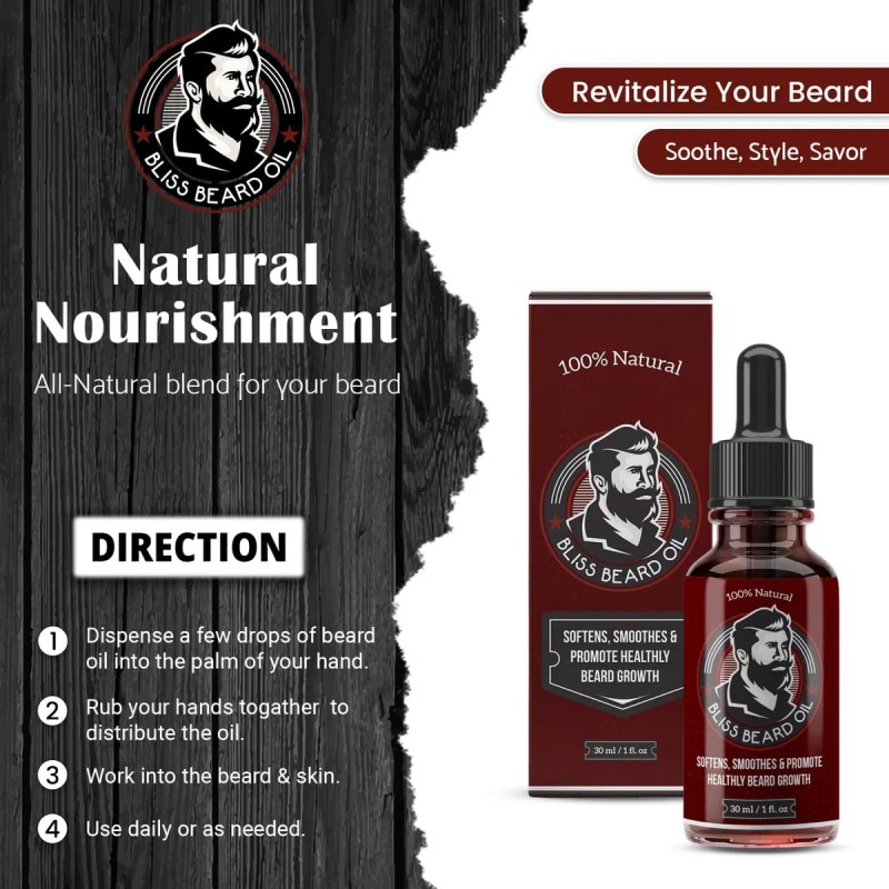 Aceite Para Barba Natural 30 Ml Con Aceite De Argán